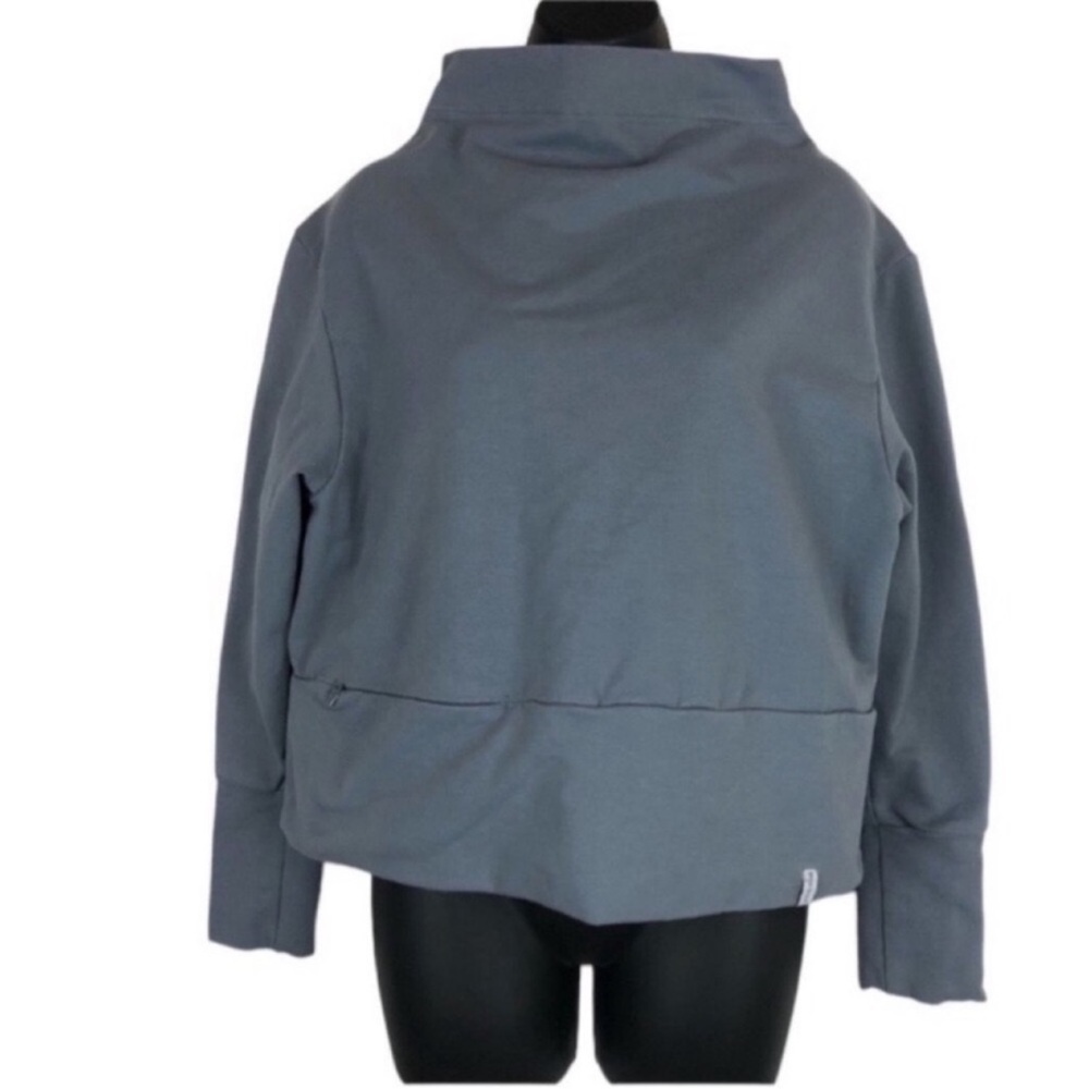 BODY GLOVE Gray Blue High Neck Athletic Sweatshirt Women’s Size Small EUC